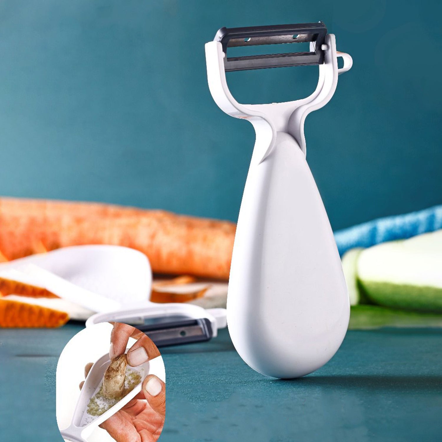 Apex Multipurpose Ginger Peeler With Stainless Steel Dual Blade Apex Multipurpose Ginger Peeler With Stainless Steel Dual Blade
